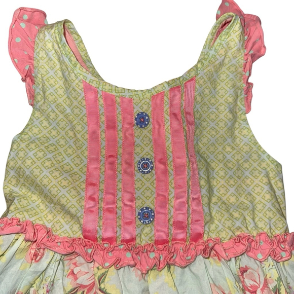 Matilda Jane Happy & Free Heatwave Dress Girls 6 smocked sleeveless ribbon - Picture 5 of 6